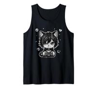 Mignon Emo Cat Jeu vidéo Goth Girl Gothic Art Gamer Débardeur