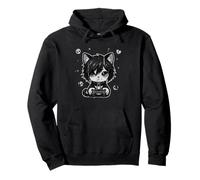 Mignon Emo Cat Jeu vidéo Goth Girl Gothic Art Gamer Sweat à Capuche