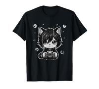 Mignon Emo Cat Jeu vidéo Goth Girl Gothic Art Gamer T-Shirt