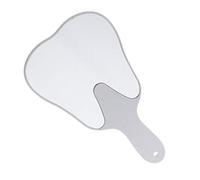 mignon en forme de dent en plastique à main Miroir de maquillage Oral Clinique Cadeau Rouge Blanc Jaune Vert, blanc, as described