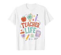 Mignon Enseignant Vie Salle de Classe rentrée Scolaire T-Shirt Graphique avec Valeur