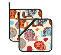 Mignon escargot 20,3 x 20,3 cm, maniques antidérapantes résistantes à la chaleur, pour la cuisine, la cuisine et la table à manger