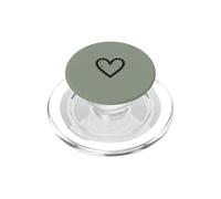 Mignon Esthétique Coeur Blanc Croquis Vintage Vert PopSockets PopGrip pour MagSafe