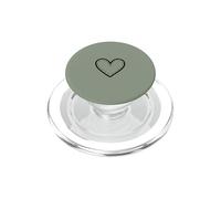 Mignon Esthétique Coeur Blanc Croquis Vintage Vert PopSockets PopGrip pour MagSafe
