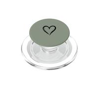 Mignon Esthétique Coeur Blanc Croquis Vintage Vert PopSockets PopGrip pour MagSafe