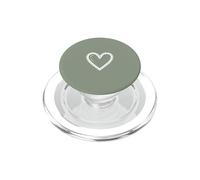 Mignon Esthétique Coeur Blanc Croquis Vintage Vert PopSockets PopGrip pour MagSafe