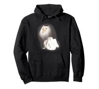 Mignon et drôle de Magicien Chat fantôme Bizarre Chaton Meme Halloween Sweat à Capuche