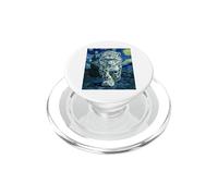 Mignon étoilé léopard des neiges Nuit pour Les Amateurs de Jours de Neige PopSockets PopGrip pour MagSafe