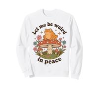 Mignon étrange Grenouille rétro Champignon Fleur Prairie Fleurs Sweatshirt