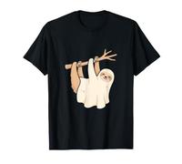 Mignon fantôme Paresseux Halloween drôle Confortable Effrayant T-Shirt