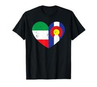 Mignon fière italienne américaine Colorado coeur Amérindien Amour Italie T-Shirt