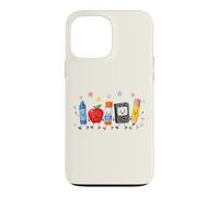 Mignon Fournitures Scolaires Crew Back to School Cartoon Design Coque pour iPhone 13 Pro Max