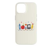 Mignon Fournitures Scolaires Crew Back to School Cartoon Design Coque pour iPhone 14