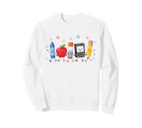 Mignon Fournitures Scolaires Crew Back to School Cartoon Design Sweatshirt