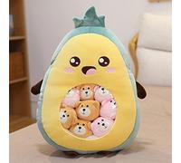 Mignon Fraise Banane Avocat Carotte Fruits Farcis Légumes Jouet Oreiller Snack Modèle pour Adolescentes Filles, Peluche Moelleuse Douce Amovible pour la Décoration de la Maison, 50x40 Cm