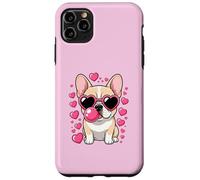 Mignon Frenchie Bouledogue Français Coeur Lunettes de Soleil Valentine Love Coque pour iPhone 11 Pro Max