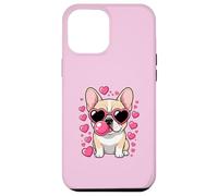 Mignon Frenchie Bouledogue Français Coeur Lunettes de Soleil Valentine Love Coque pour iPhone 12 Pro Max