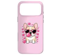Mignon Frenchie Bouledogue Français Coeur Lunettes de Soleil Valentine Love Coque pour iPhone 17 Pro Max