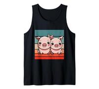 Mignon frère bébé Petit Cochon Rose Soeur Amoureux des Débardeur