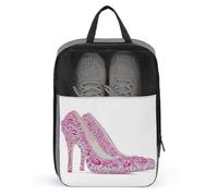 Mignon Girly Paire de chaussures guéries Rose Sac à chaussures pour Voyage Usage quotidien Anti-poussière Sac de rangement Sac à chaussures de golf