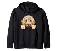 Mignon Goldendoodle Peeking Drôle Golden Doodle Amoureux des Chiens Sweat à Capuche