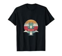 Mignon Grenouille Champignon Cottagecore Coucher de Soleil Nature Esthétique T-Shirt