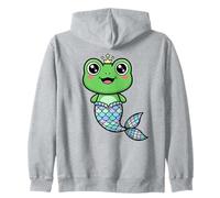 Mignon Grenouille sirène Kawaii Prince Couronne Pastel Queue Sweat à Capuche