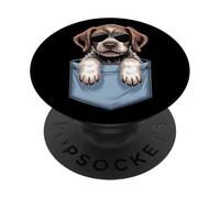 Mignon Griffon Pointant Griffon Amant Chien Maman PopSockets PopGrip Adhésif