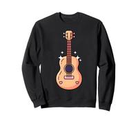 Mignon Guitare Kawaii Acoustique Guitare Joueur Guitariste Filles Sweatshirt