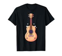 Mignon Guitare Kawaii Acoustique Guitare Joueur Guitariste Filles T-Shirt