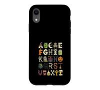 Mignon Halloween Alphabet ABC Personnages effrayants Automne Coque pour iPhone XR