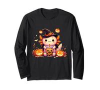 Mignon Halloween Axolotl Boba Thé Citrouille Sorcière Manche Longue