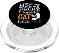 Mignon Halloween Cat Lovers - Humour Hocus Pocus Cat Mom & Dad PopSockets PopGrip pour MagSafe