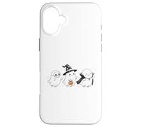 Mignon Halloween Crew Ghost Trio Squelette Sorcière et Vampire Coque pour iPhone 16 Plus
