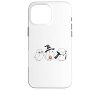 Mignon Halloween Crew Ghost Trio Squelette Sorcière et Vampire Coque pour iPhone 16 Pro Max