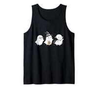 Mignon Halloween Crew Ghost Trio Squelette Sorcière et Vampire Débardeur