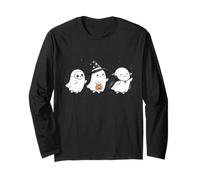 Mignon Halloween Crew Ghost Trio Squelette Sorcière et Vampire Manche Longue