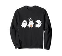 Mignon Halloween Crew Ghost Trio Squelette Sorcière et Vampire Sweatshirt