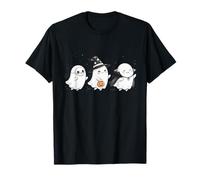Mignon Halloween Crew Ghost Trio Squelette Sorcière et Vampire T-Shirt