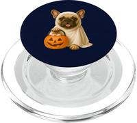 Mignon Halloween Frenchie Ghost Dog Citrouille Bouledogue français PopSockets PopGrip pour MagSafe