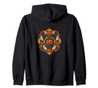 Mignon Halloween Mandala Art avec fantômes Chauve-Souris citrouilles Sweat à Capuche