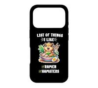 Mignon Hamster Kawaii liste des Choses Que J'aime Ramen Amant Coque pour iPhone 17 Pro