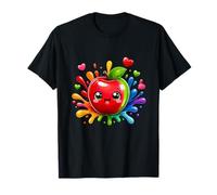 Mignon Happy Apple Rainbow Splash Teacher Love Kids T-Shirt