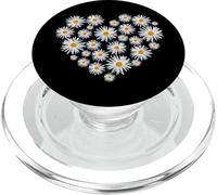 Mignon Happy Daisy Coeur Jaune Blanc Formes Mania PopSockets PopGrip pour MagSafe