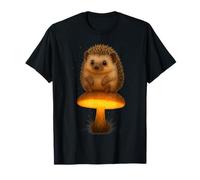 Mignon hérisson au Sommet d'une Lampe Champignon Illustration de forêt T-Shirt