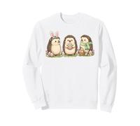 Mignon hérisson de Pâques Trio Lapin Printemps Animal Vacances Art Sweatshirt