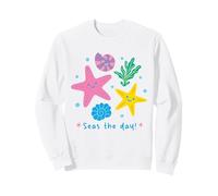 Mignon Heureux Étoile de mer Coquillage Dessin animé Plage Océan Lovers Enfants Sweatshirt