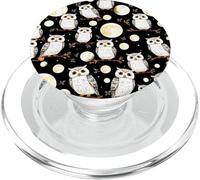 Mignon Hibou Lune Nuit Ciel Étoiles Forêt Animaux Fantaisie Art PopSockets PopGrip pour MagSafe