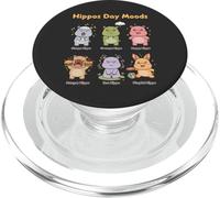 Mignon Hippopotame Day Moods - Motif Hippopotame Amusant PopSockets PopGrip pour MagSafe