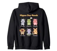 Mignon Hippopotame Day Moods - Motif Hippopotame Amusant Sweat à Capuche